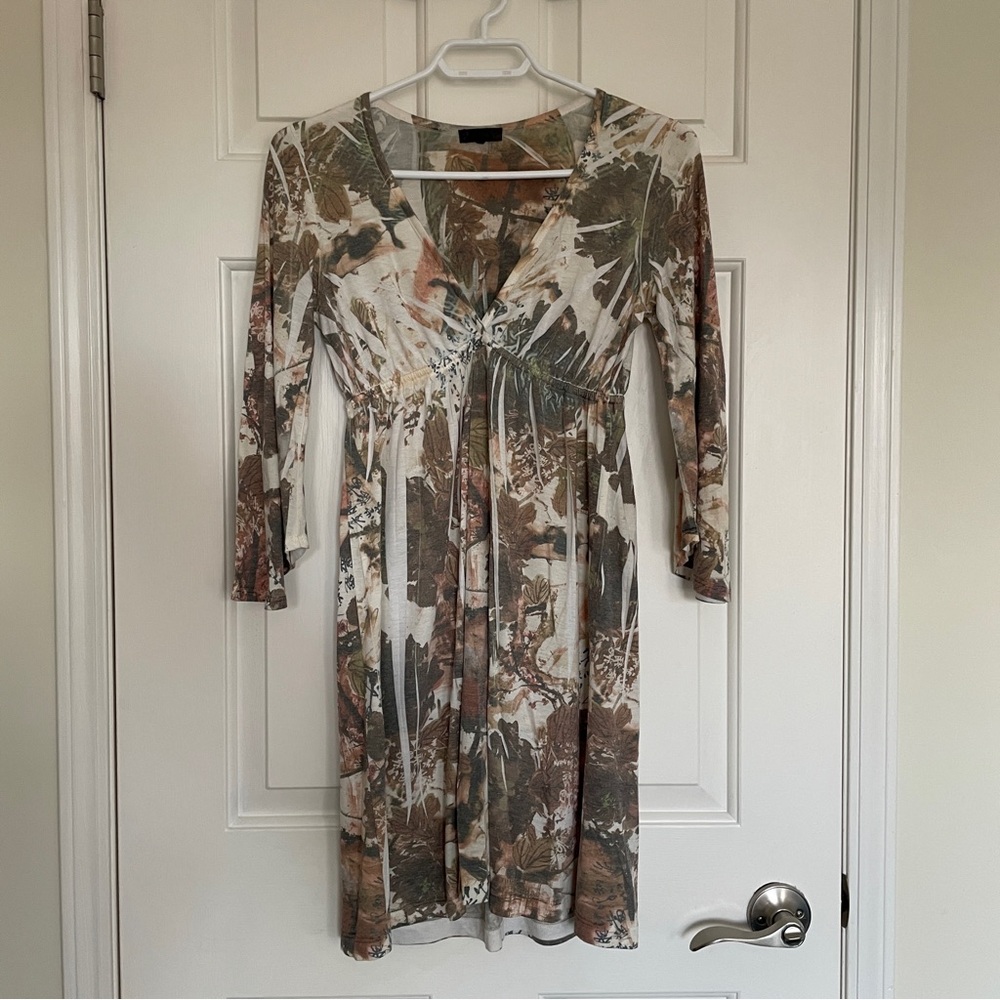 Guess Light Funky Camo Dress or Tunic Brown Neutral